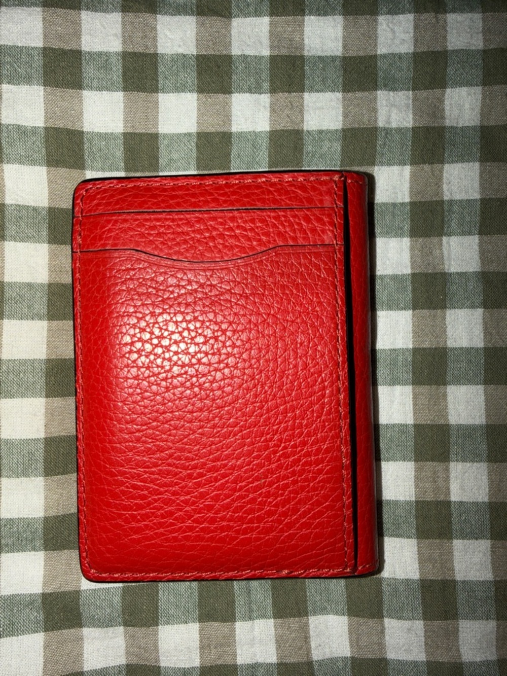Coach Red Pebbled Leather wallet - Picture 3 of 3